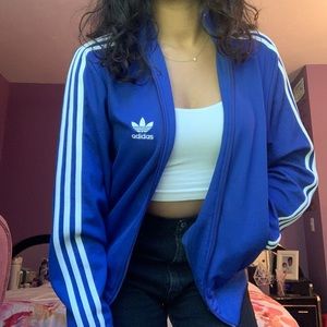 Vintage Blue Adidas Zip Up Jacket